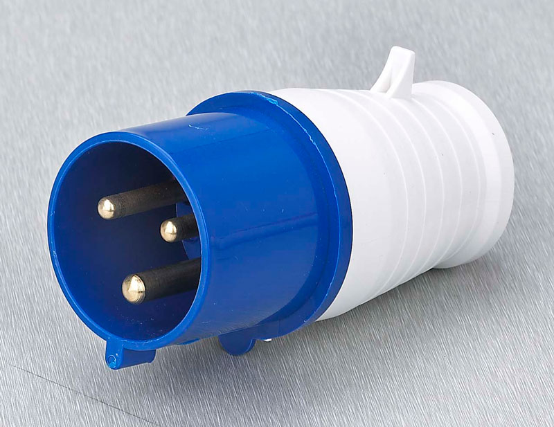 KMS-013L   KMS-023L  三極工業插頭帶電纜保護套