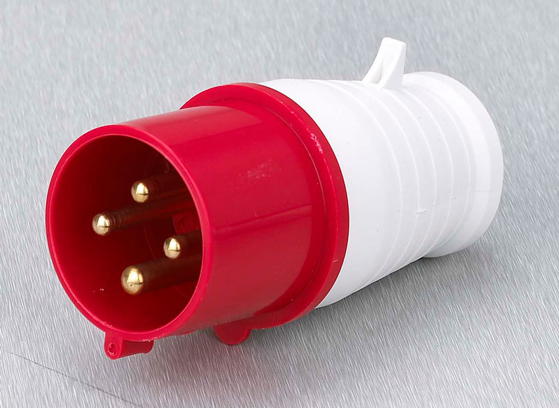 KMS-014L   KMS-024L 4極工業插頭帶電纜保護套
